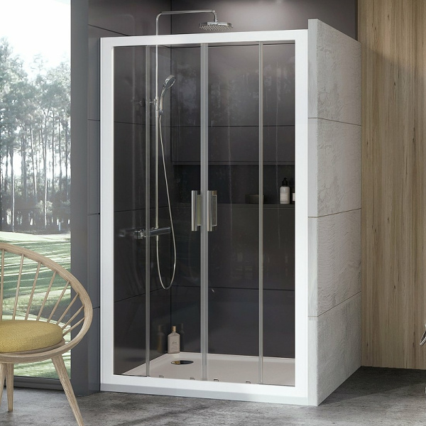 душевая дверь ravak 10° 10dp4 130 0zkj0100z1 профиль белый стекло transparent
