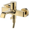 смеситель для ванны aquame asti aqm6412bg с душевым гарнитуром, золотой матовый