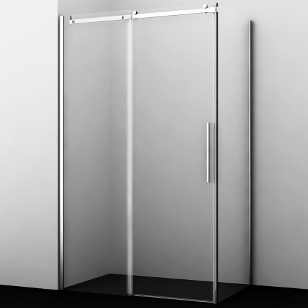 Душевой уголок WasserKRAFT Dinkel 130×90 58R33 профиль хром, стекло прозрачное