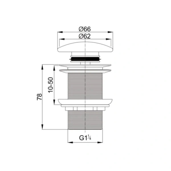 донный клапан cezares czr czr-sc-bi клик клак белый глянец