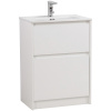 тумба под раковину belbagno kraft39-600/390-2c-pia-bo, напольная, цвет bianco opaco