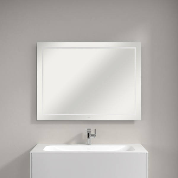 зеркало villeroy & boch finion f6001000 100 см, светодиодная подсветка