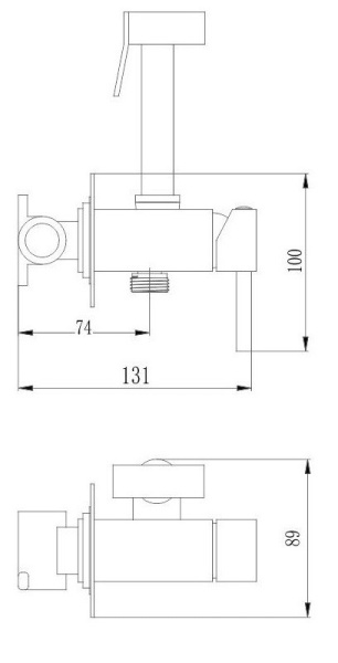 гигиенический душ со смесителем haiba hb5512 цвет хром