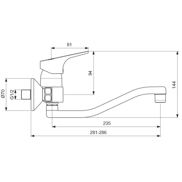 смеситель для кухни vidima next ba373aa