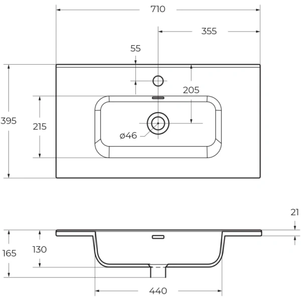 раковина belbagno 70 bb700/390etl белая