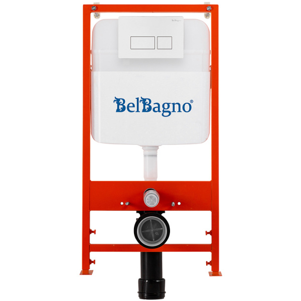 инсталляция belbagno bb026/bb042bl с белой глянцевой клавишей смыва