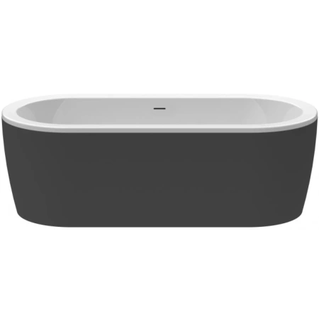 Акриловая ванна Cezares Slim 180x80 SLIM CENTRAL-180-80-60-NERO-SET без гидромассажа