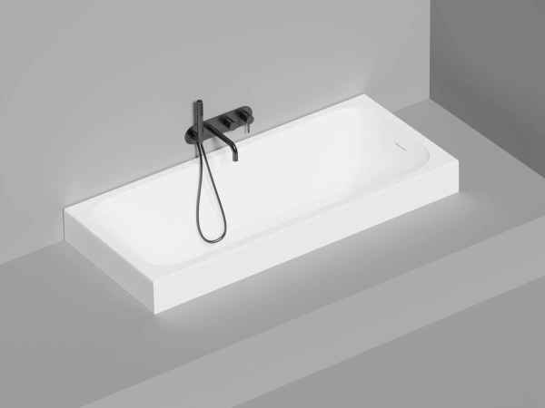 ванна из искусственного камня salini orlando kit 160х70х60 см, s-sense, белый матовый, 102115m