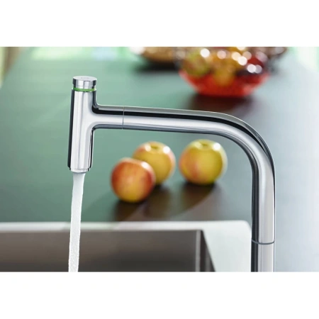 смеситель для кухни hansgrohe metris m71 73804000, хром