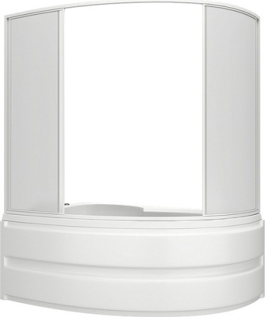 шторка на ванну bas сагра 4 ств., пластик