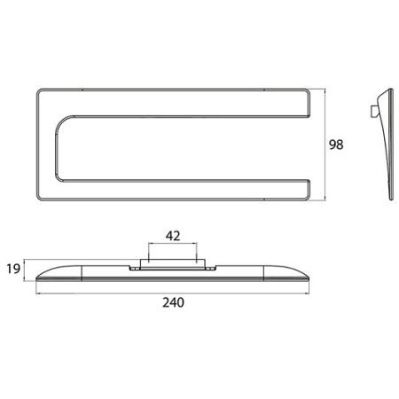 полотенцедержатель emco art 1655 001 01 хром