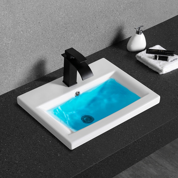 раковина полувстраиваемая 51 см ceramalux 9393-50 белая