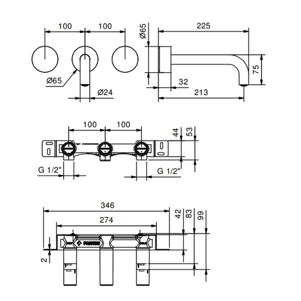 смеситель для раковины fantini af/21 27 p5 a813b matt gun metal pvd смеситель для раковины fantini af/21 27 p5 a813b matt gun metal pvd