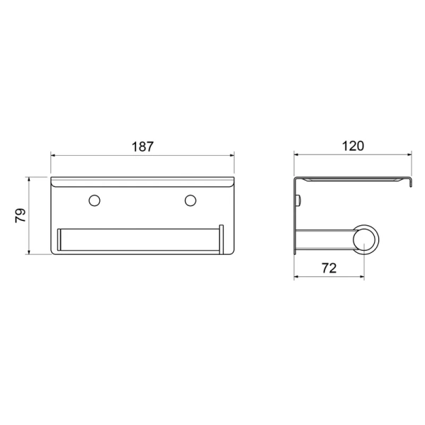 Держатель туалетной бумаги Timo Luiro 18543/00 с полкой для телефона, хром