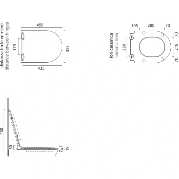 сиденье для унитаза catalano sfera 0551210001 с микролифтом, белое глянец