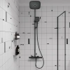 душевая система iddis spahome sphbltki06 260 мм, с термостатом, черный матовый