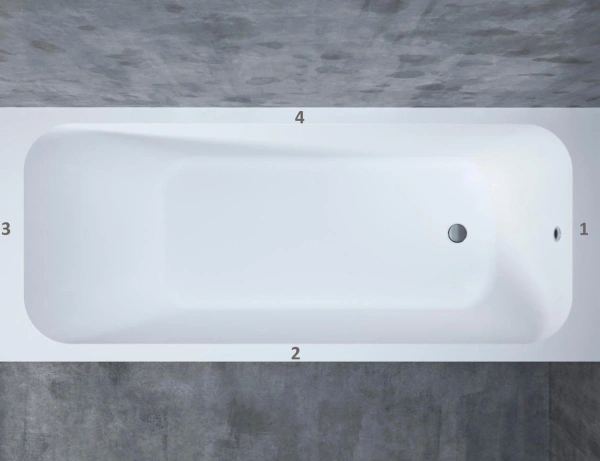 ванна из искусственного камня salini orlando 160х70х60 см, s-stone, белый матовый, 102025m
