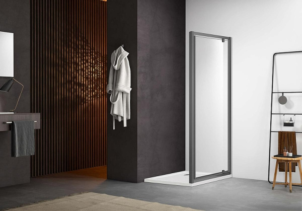 душевая дверь aquatek 100 aq ari pi 10020gm профиль оружейная сталь стекло прозрачное