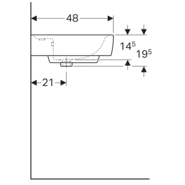 раковина подвесная keramag renova nr.1 plan 222260 60 см