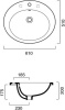 раковина встраиваемая 61 см catalano incasso 1join00