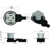 душевой трап berges platz norma 150x150 092159 с решеткой золото