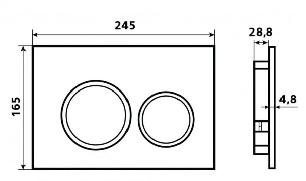 клавиша для инсталляции esbano slim-37mb esinslm37mb черная матовая
