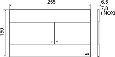кнопка смыва для инсталляции oli slim 659041 для унитаза, пластик, цвет белый