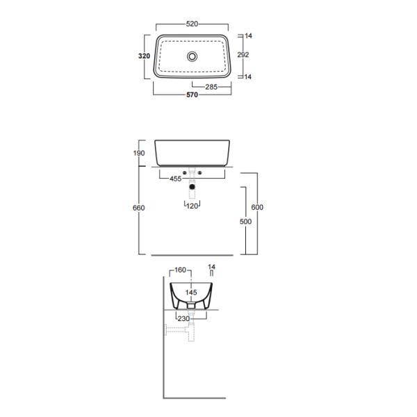 раковина накладная 57 см simas degrade de10nero, цвет: черный