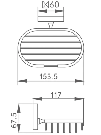 мыльница haiba hb9002-1 хром