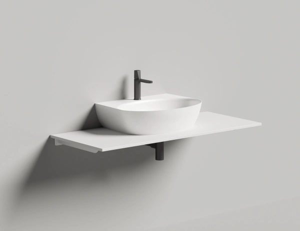 раковина 58х45 cм salini alda wall 02140322m , мат-л: s-stone, цвет: белый матовый