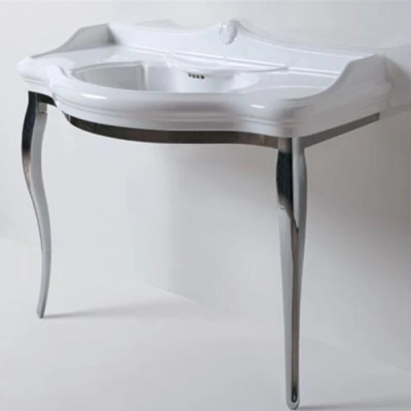 раковина консоль 110x65 см с тремя отверстиями под смеситель azzurra giunone giu200110/alzat bi*3