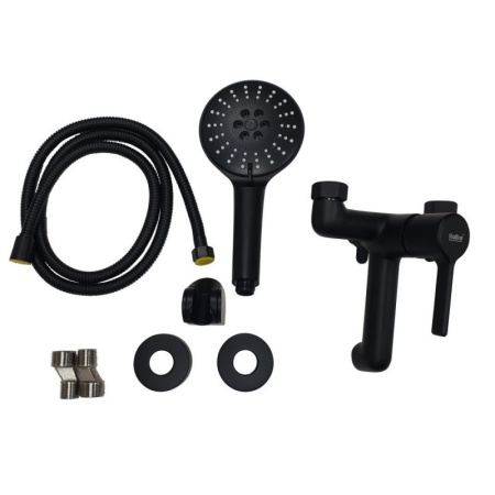 смеситель для ванны haiba hb60814-7 черный матовый