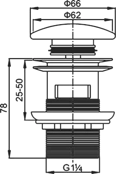 донный клапан cezares czr czr-sat7-nero клик клак черный