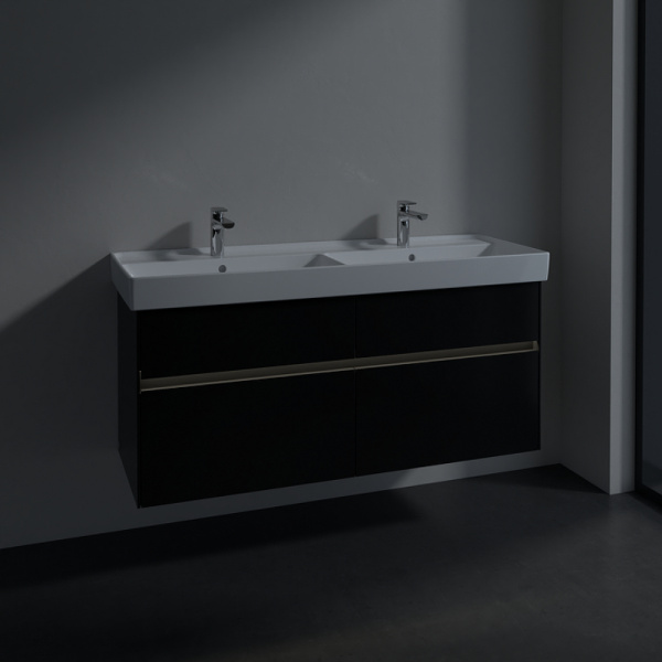 тумба под раковину villeroy&boch collaro 125 c013l0pd подвесная black matt lacquer