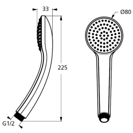 душевая лейка ideal standard idealrain b9400aa