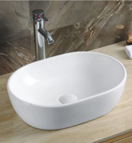 раковина ceramalux 9026в накладная, 47.5x34 см, белая