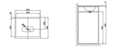 раковина на каркасе 60см bette lux shape a170 hlw1 цвет: белый