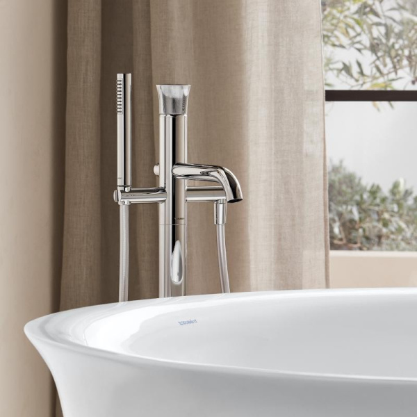смеситель для ванны duravit white tulip wt5250000010 напольный