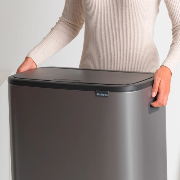 Мусорное ведро Brabantia Bo Touch Bin 221521 30+30 л, платиновое