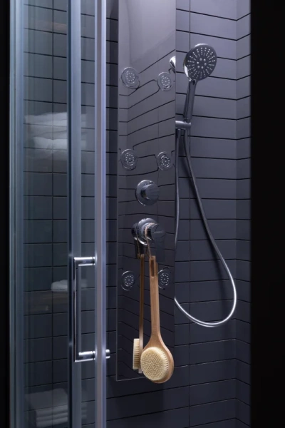 душевая дверь в нишу aquanet alfa naa6121 120х200 стекло прозрачное, профиль хром