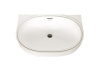 раковина toto public lw546b встраиваемая снизу, 55x40 см, белая