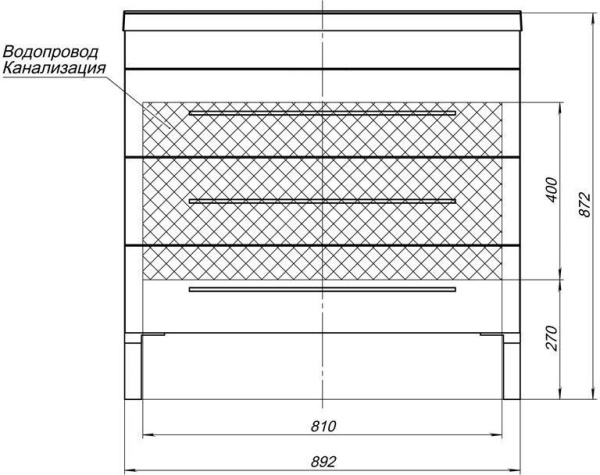 тумба с раковиной aquanet верона 00287673 90 белый (напольная 1 ящик 2 дверцы)