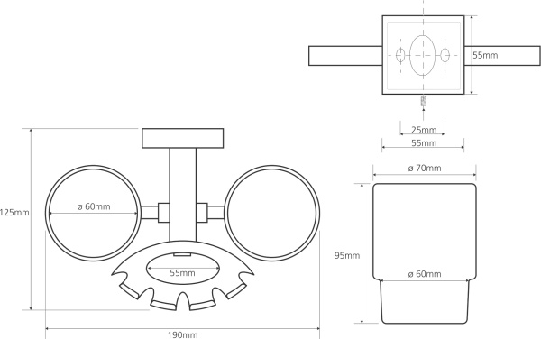 Стакан для зубных щеток Bemeta Beta 132110042