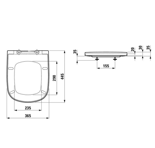 сиденье для унитаза laufen palomba collection 8.9180.2.000.000.1 микролифт