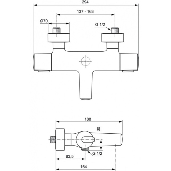 смеситель для ванны ideal standard ceratherm a4624aa смеситель для ванны ideal standard ceratherm a4624aa