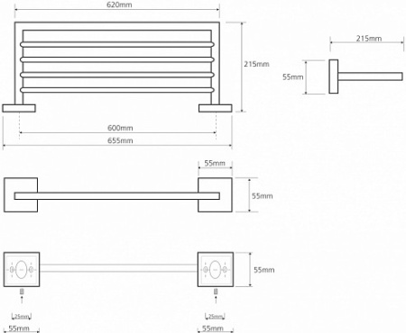 полотенцедержатель bemeta beta 132205082 хром