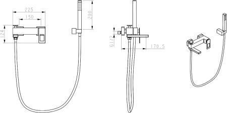 смеситель для ванны boheme q 143-cruv.2 хром синий