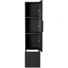 шкаф-пенал 35х150 cezares plisse premium 55507, цвет nero opaco