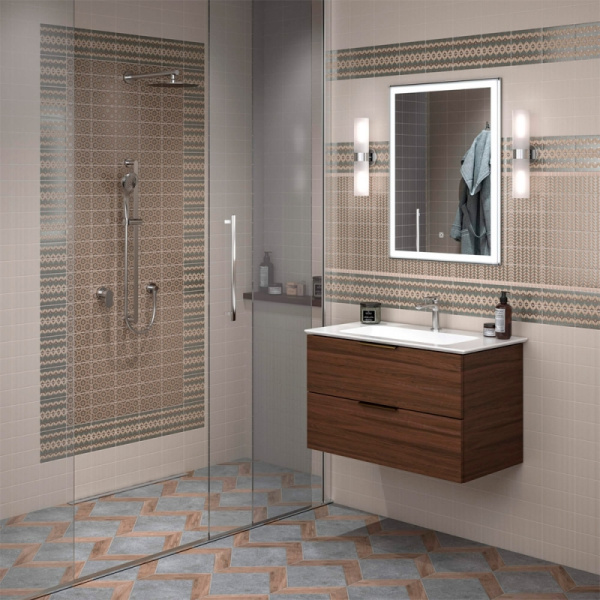 Керамическая плитка Kerama Marazzi Монтанелли бежевый структура 16083 настенная 7,4х15 см