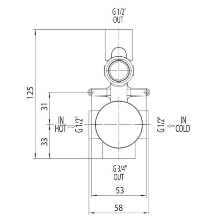 внутренняя часть bossini z00005 на 2 потребителя